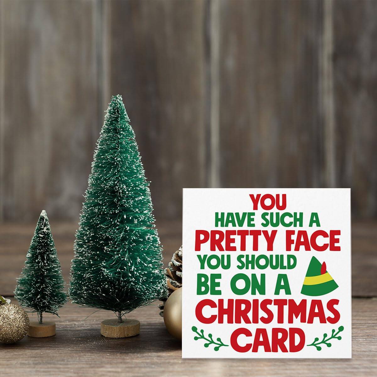 You have such a pretty face, you should be on a Christmas card.