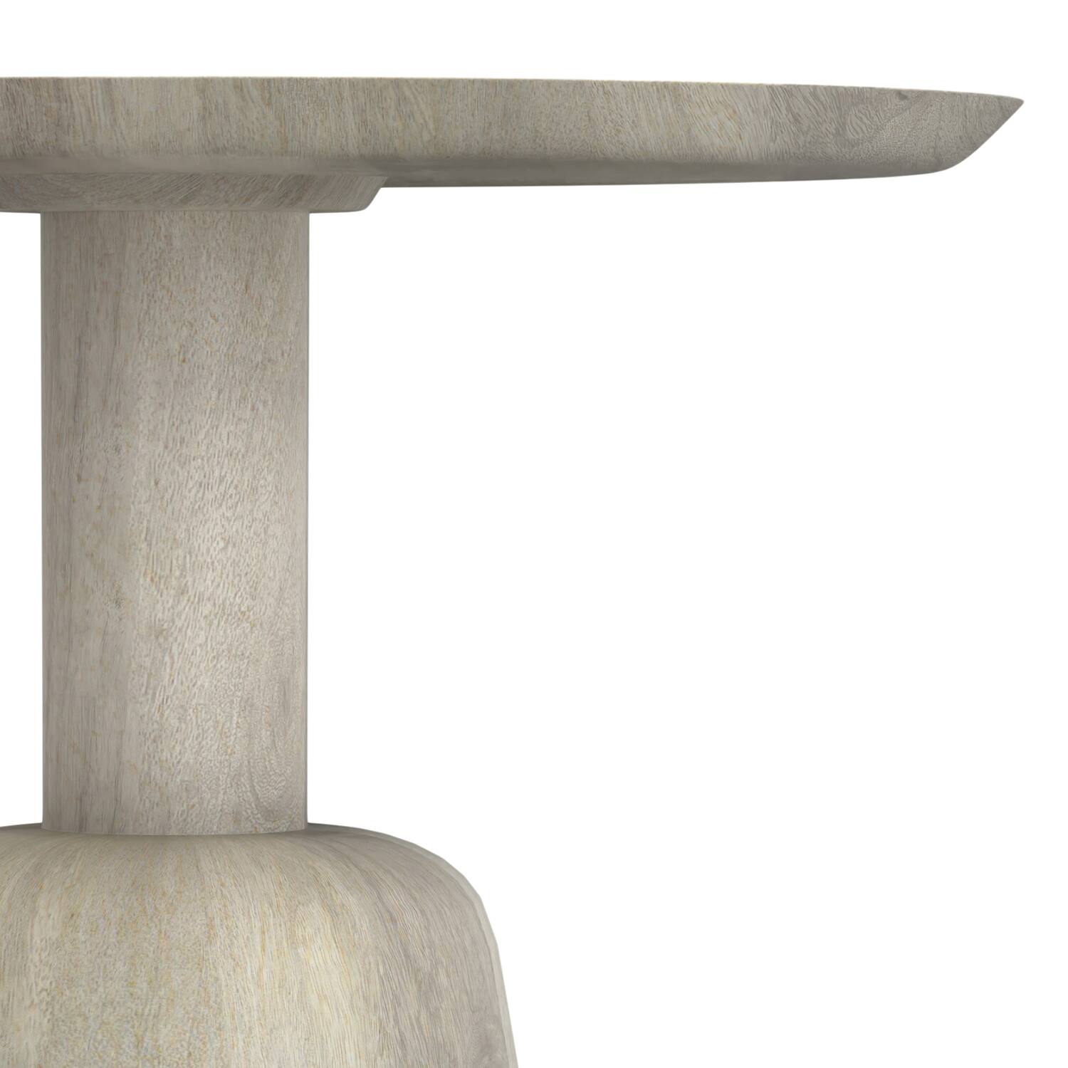 Alt View 6. Simpli Home - Finchley 18 inch Wide Solid Mango Wood Side Table in White Wash - White Wash.