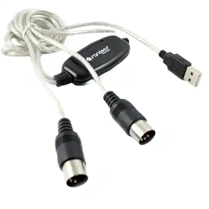 Front. Sanoxy - Sanoxy USB MIDI Music Cable - Black.