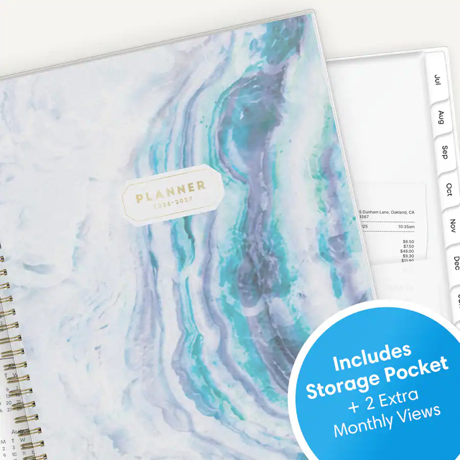 Control Fbc Paper Blue Sky 2026 2027 Weekly & Monthly Academic Planner, 8.5