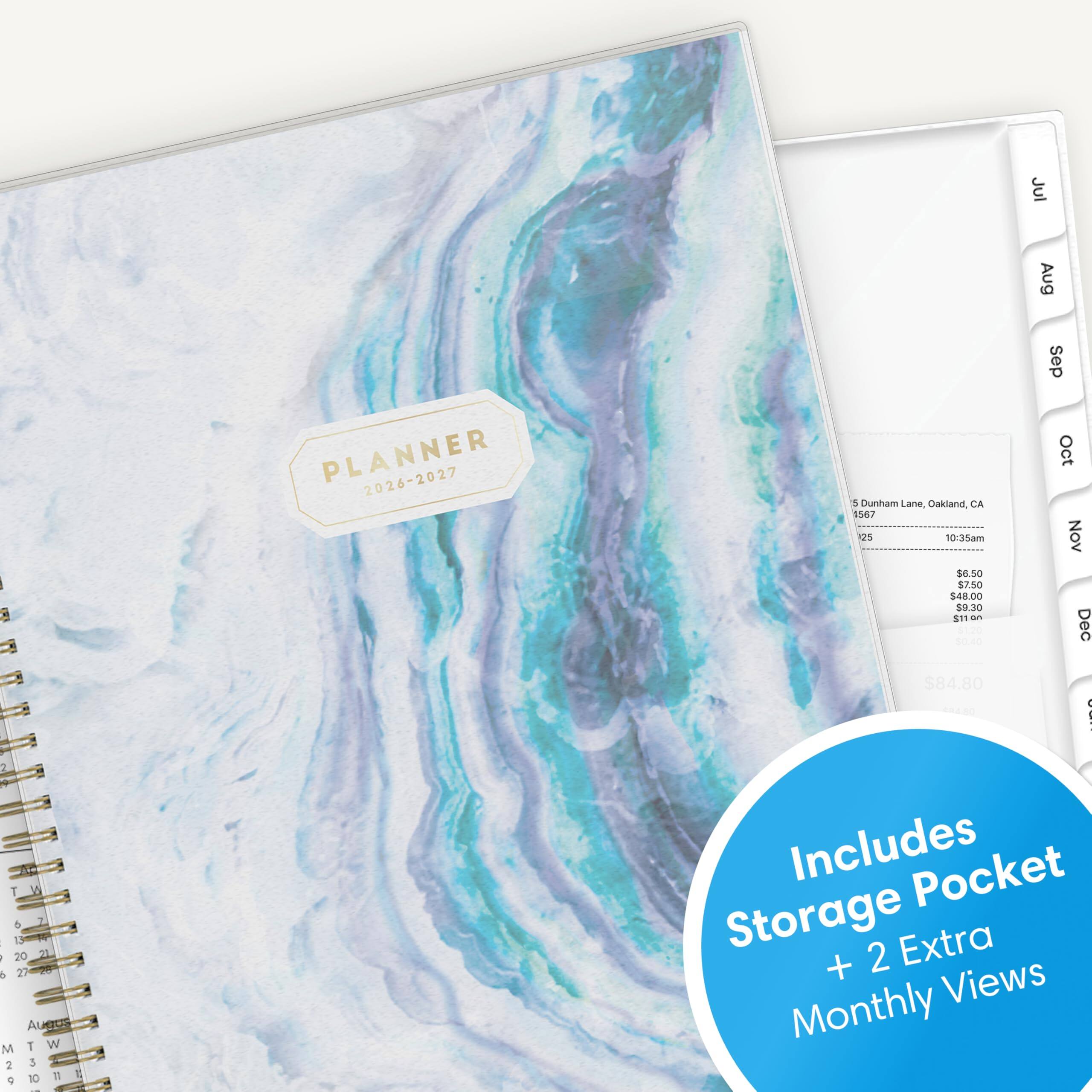 Blue Sky 2026 2027 Weekly & Monthly Academic Planner, 8.5