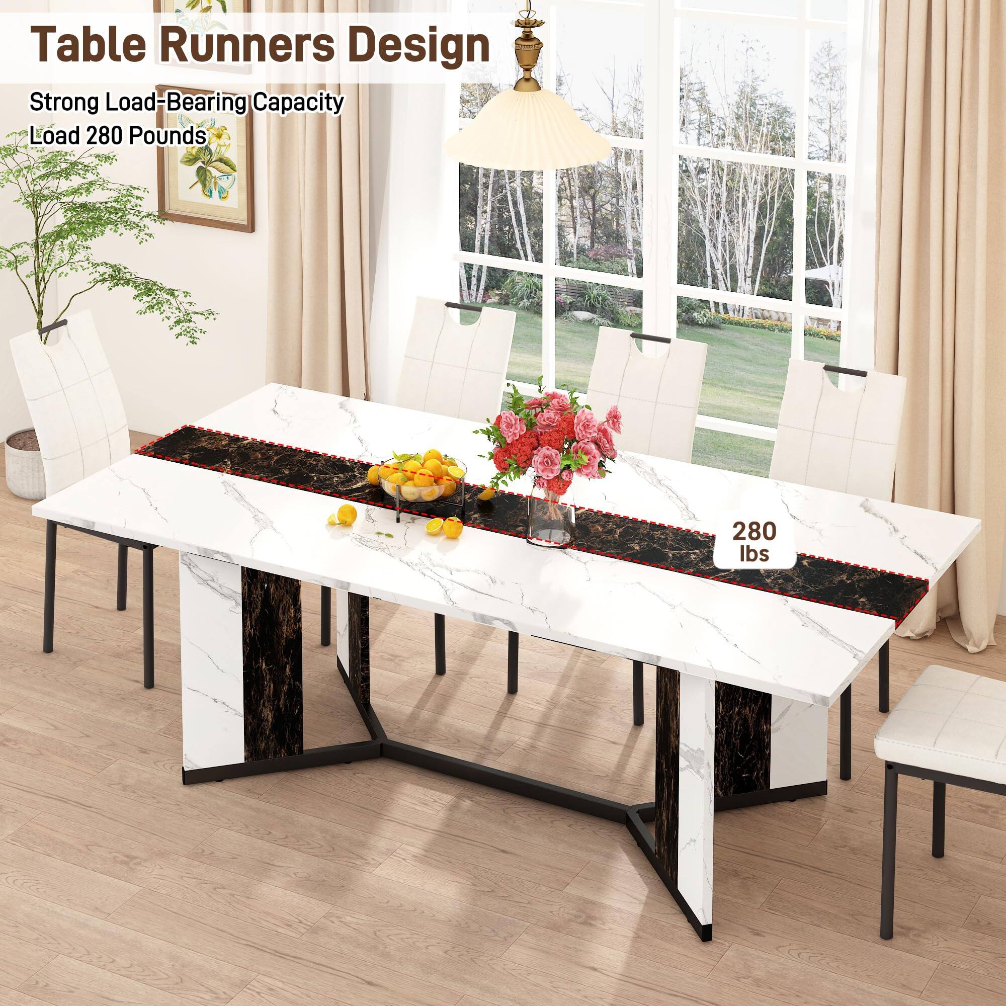 Table Runners Design  
Strong Load-Bearing Capacity  
Load 280 Pounds  
280 lbs