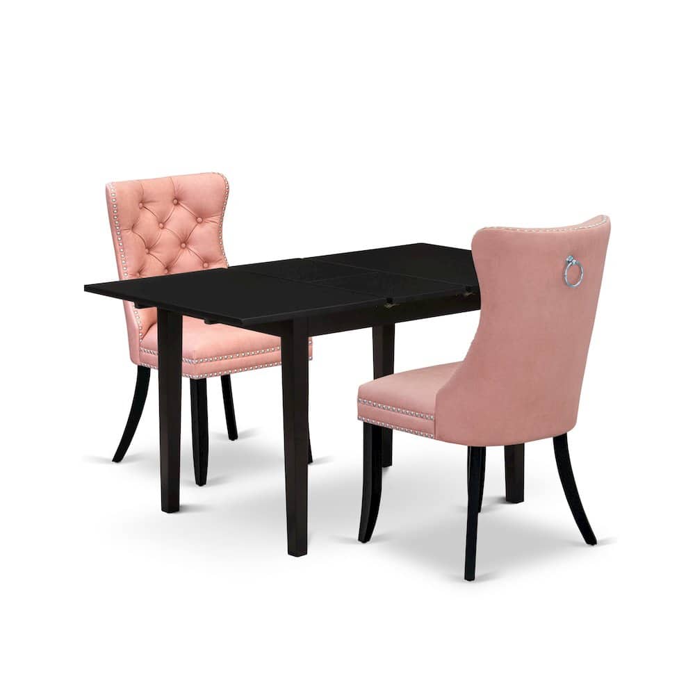 East West Furniture - 3 Piece Kitchen Table Set - Black price history on PriceWatchPro