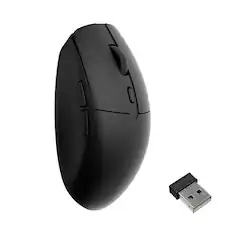 Front. Keychron - BM22 Wireless Mouse - Black.