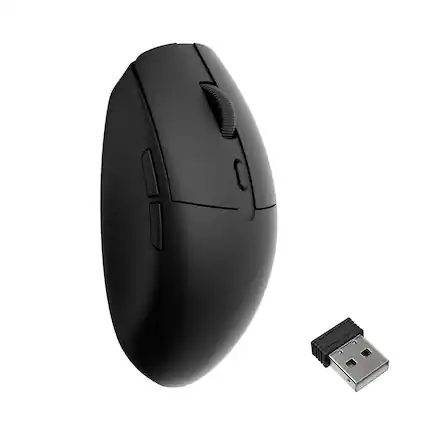 Front. Keychron - BM22 Wireless Mouse - Black.
