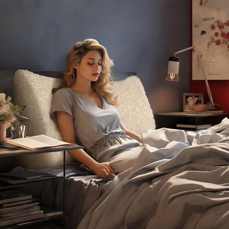 Alt View 1. wowmax - King Size Wedge Reading Pillow - Extra Large White Curly Plush Headboard Bolster for Sitting Up in Bed - White.