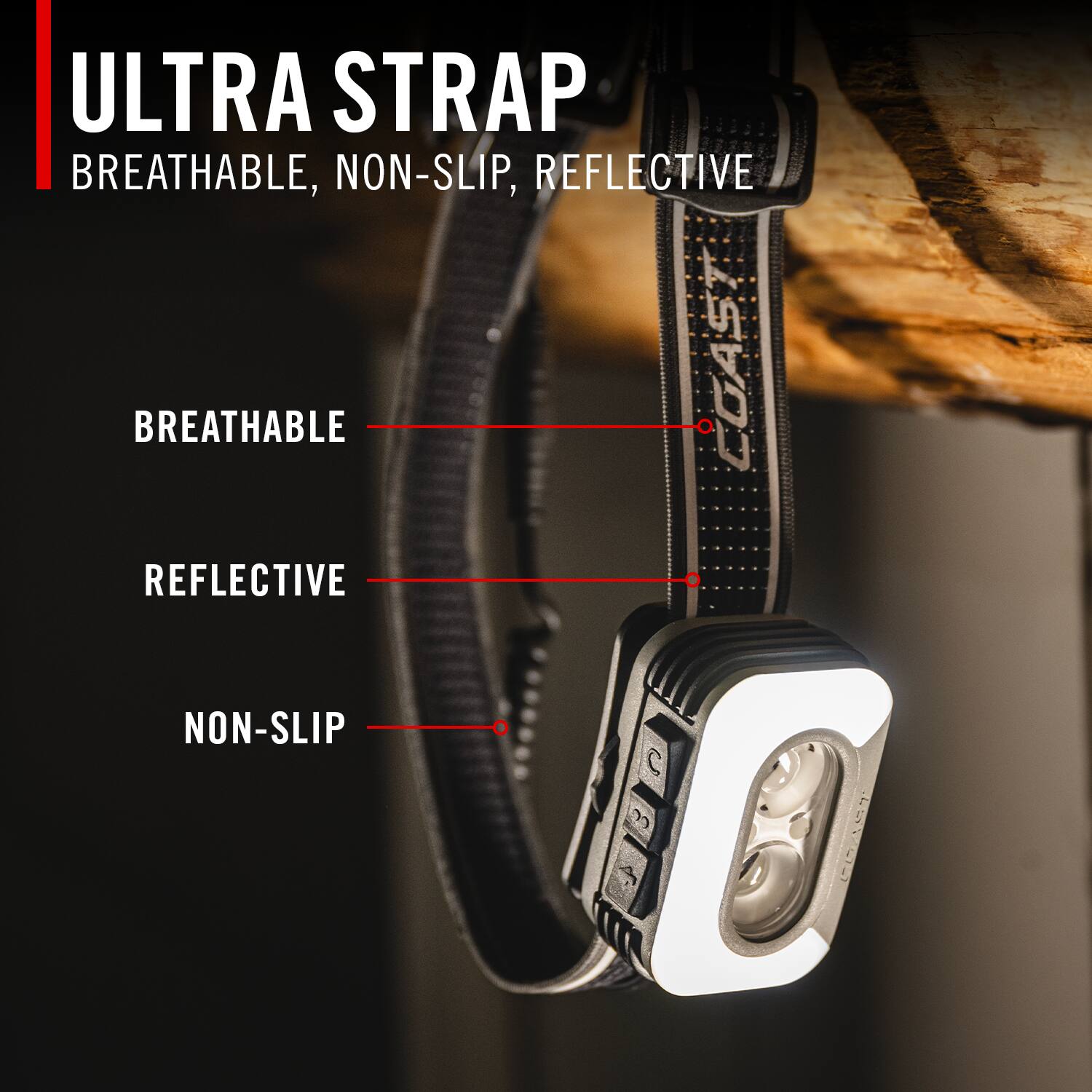 ULTRA STRAP  
BREATHABLE, NON-SLIP, REFLECTIVE