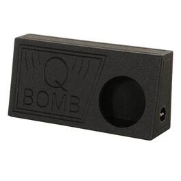 QPower - Q Power QBomb 10 Inch Single Vented Subwoofer Sub Box with Bedliner Spray - Black
