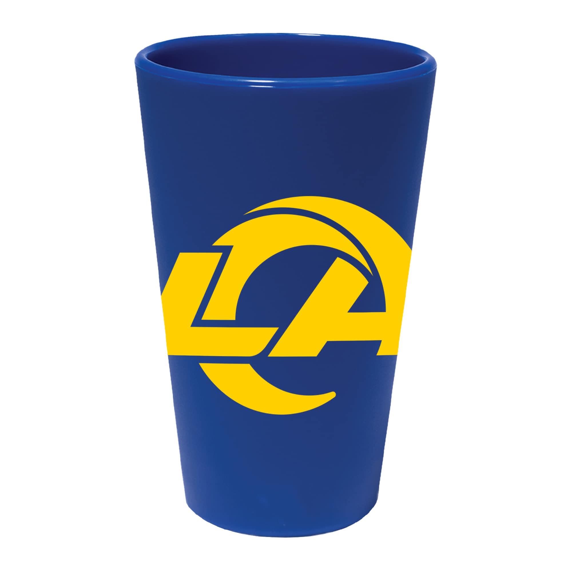 Front. WinCraft - Los Angeles Rams 16oz. Team Color Silicone Pint Glass - Multicolor.