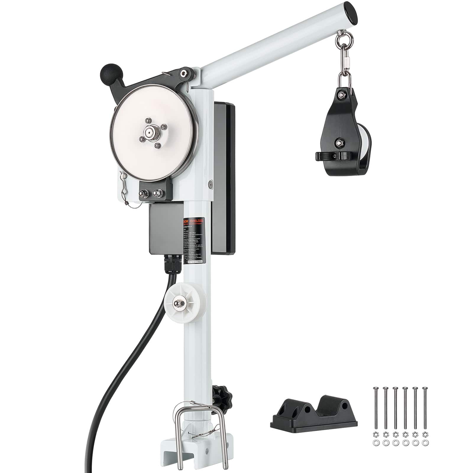 VEVOR - Line Hauler Pot Puller, 12V DC 1200W, Line Hauler Winch Holds 198 lbs Lift Capacity, Line Speed of 115 ft/min - White;Black price history on PriceWatchPro