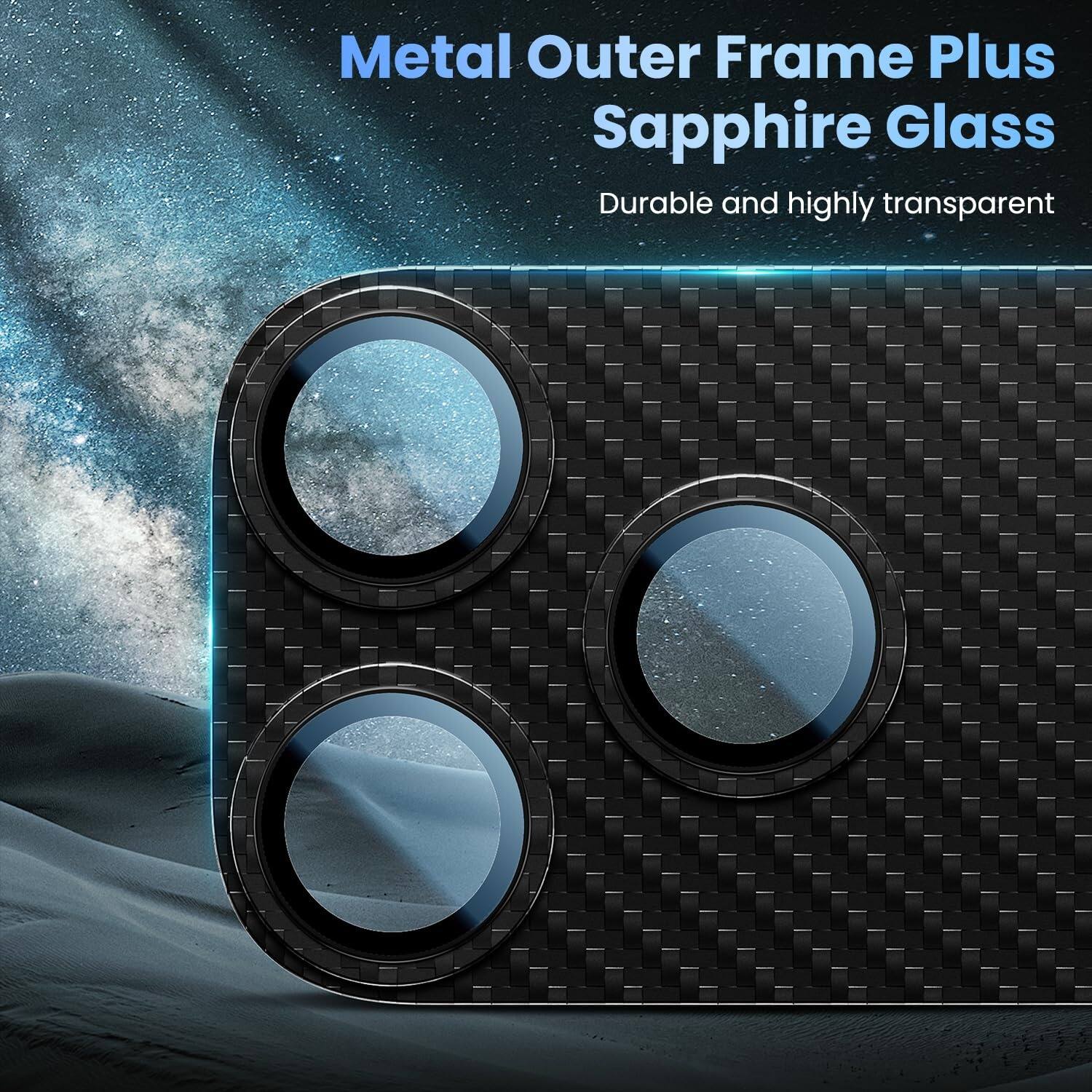 Metal Outer Frame Plus Sapphire Glass  
Durable and highly transparent