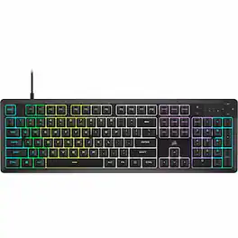 CORSAIR - K55 CORE RGB Gaming Keyboard - Cable Connectivity - Full-size - USB 2.0 Type A Interface - RGB LED - 110 - Black