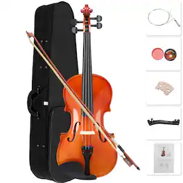 Winado - 1/4 Size Acoustic Violin Fiddle Set + Case Bow Rosin for Students Beginners
