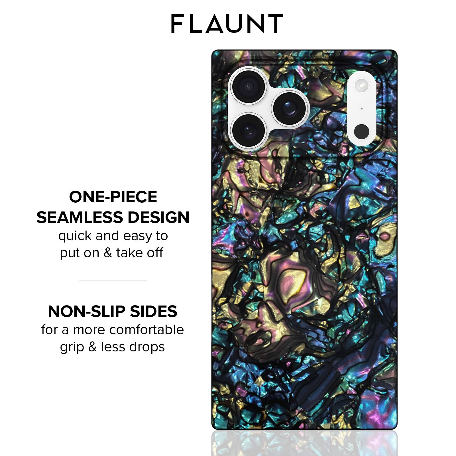 FLAUNT

ONE-PIECE SEAMLESS DESIGN  
quick and easy to put on & take off

NON-SLIP SIDES  
for a more comfortable grip & less drops