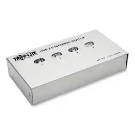 Tripp Lite - U215-004-R 4 Ports USB 2.0 Printer/Peripheral Sharing Switch - Silver