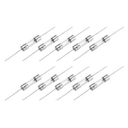 Unique Bargains - 10pcs Glass Tube Fuses, Axial-with Lead Wire 5x20mm 15A 250V for Replacing or Repairing Many Home Electronics (F15A)