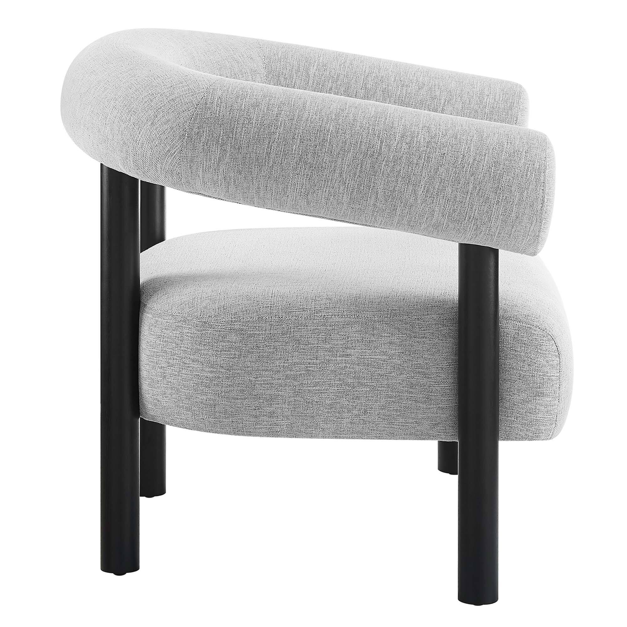 Back. Modway - Sable Upholstered Fabric Armchair by Modway - Black.