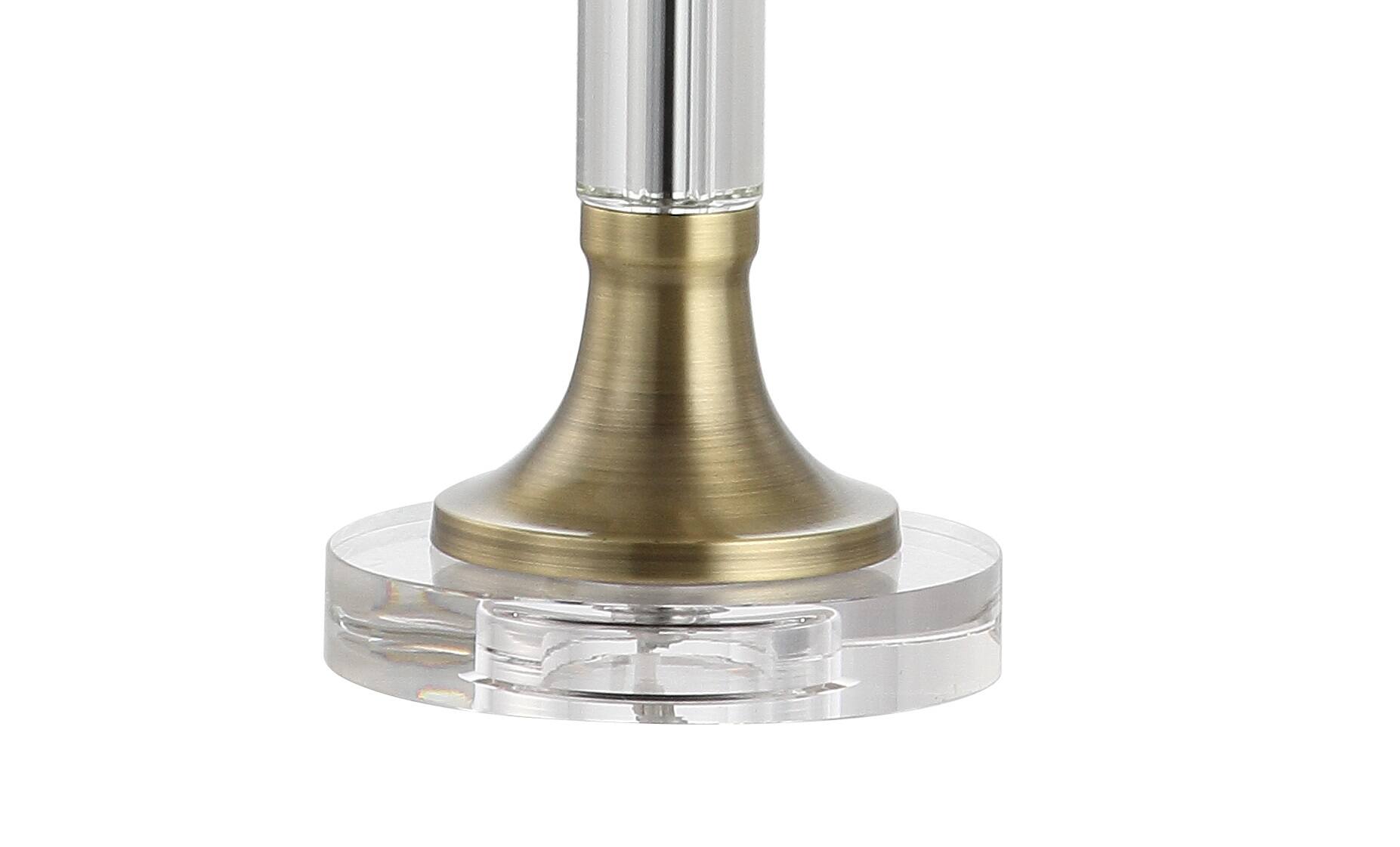 Alt View 4. Jonathan Y - Mark 28" Crystal/Metal LED Table Lamp, Clear/Brass Gold (Set of 2) - Clear/Brass Gold.