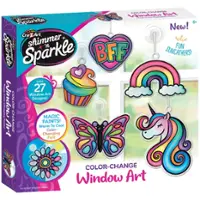 Cra-Z-Art - Shimmer 'N Sparkle: DIY Color-Change Window Art with 27 Designs, Kids Ages 6+ - Front_Zoom