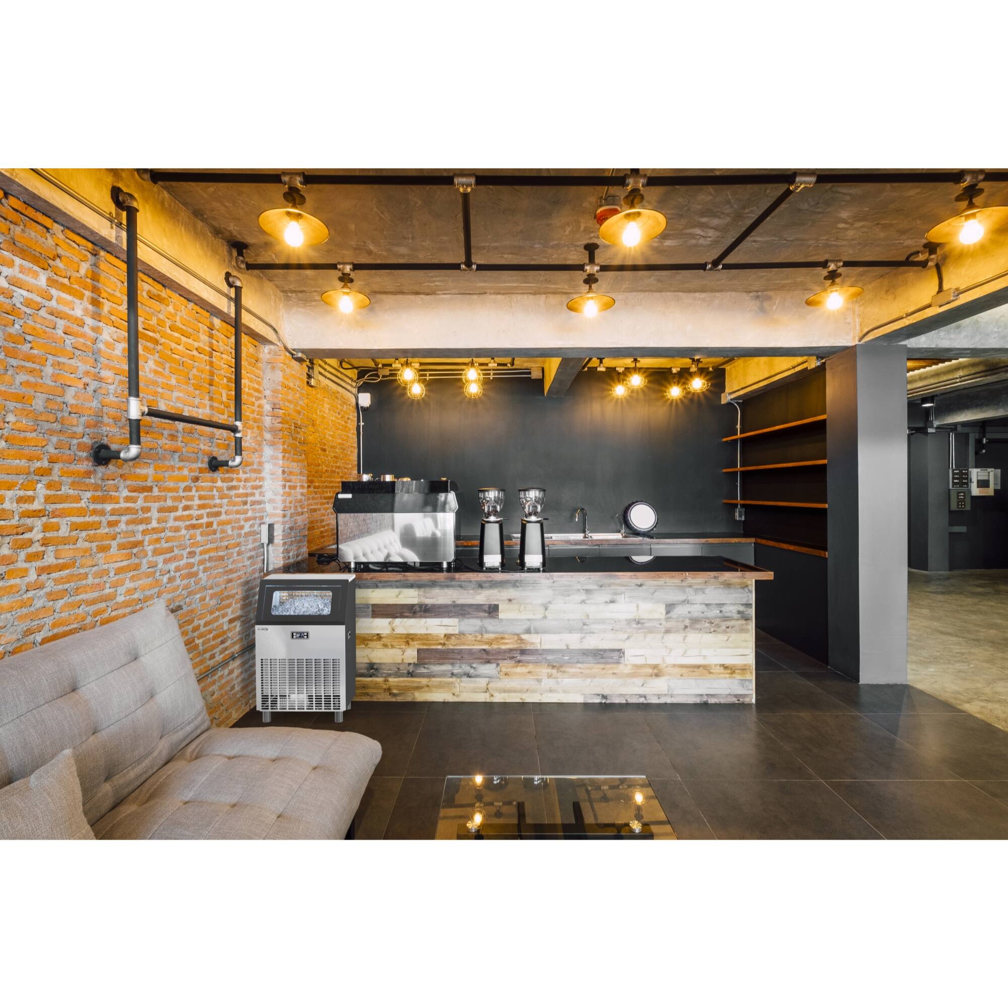 Alt View 6. Koolmore - 22 in. Air Cooled Undercounter Commercial Ice Maker, 198 lbs/24h. CIM198. - Stainless Steel.