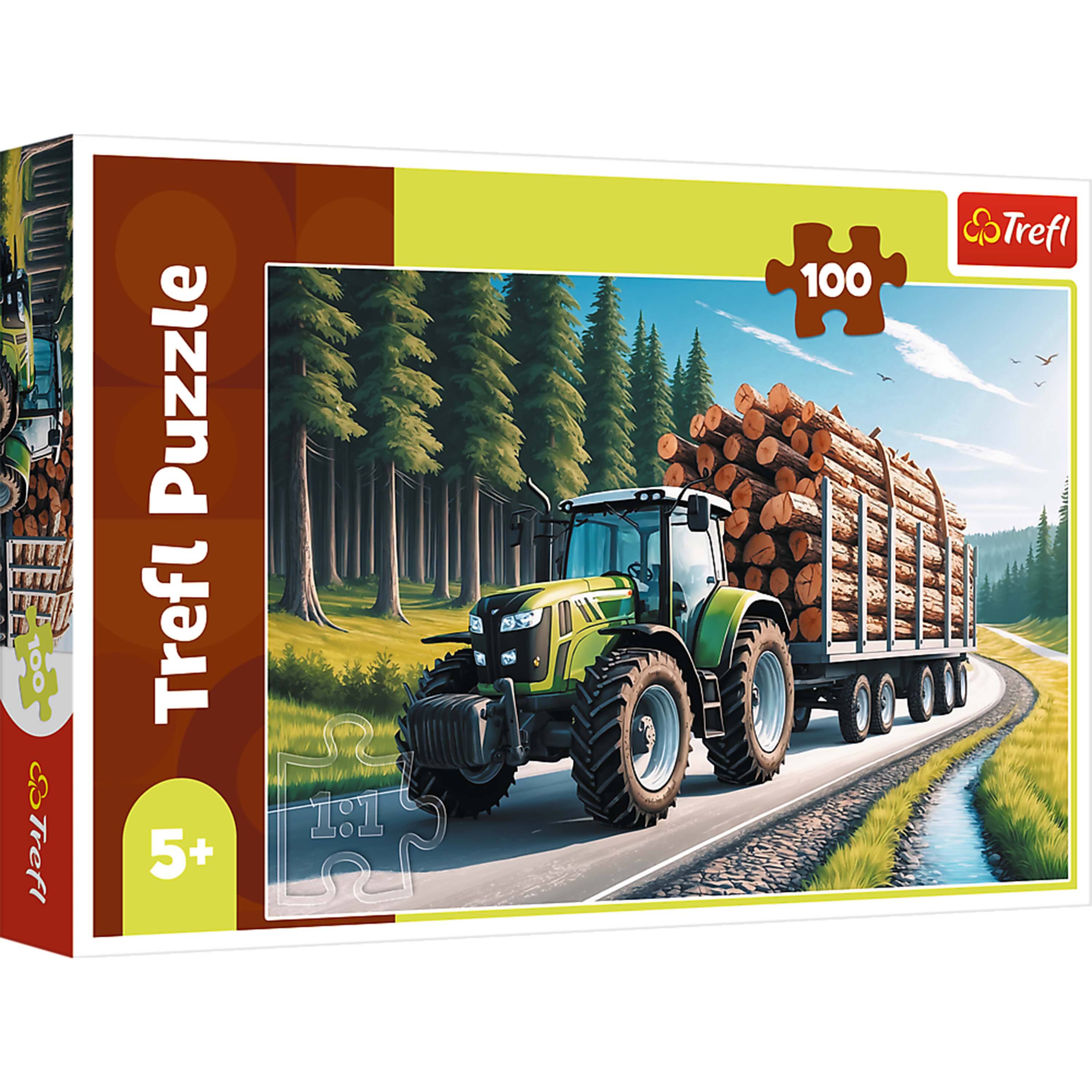 Trefl - Kids Forestry Tractor 100 Piece Puzzle