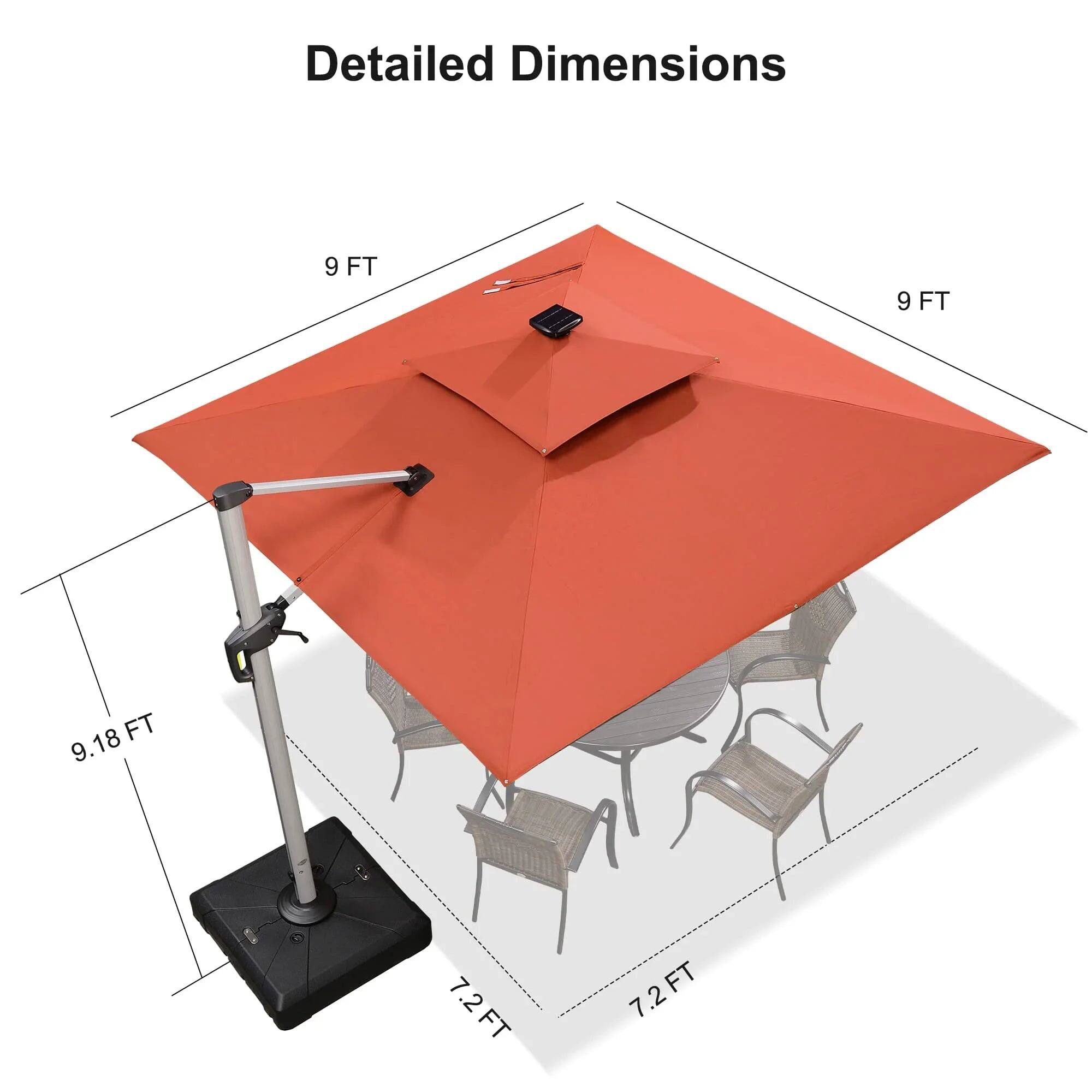 Detailed Dimensions  
9 FT  
9 FT  
9.18 FT  
7.2 FT  
7.2 FT