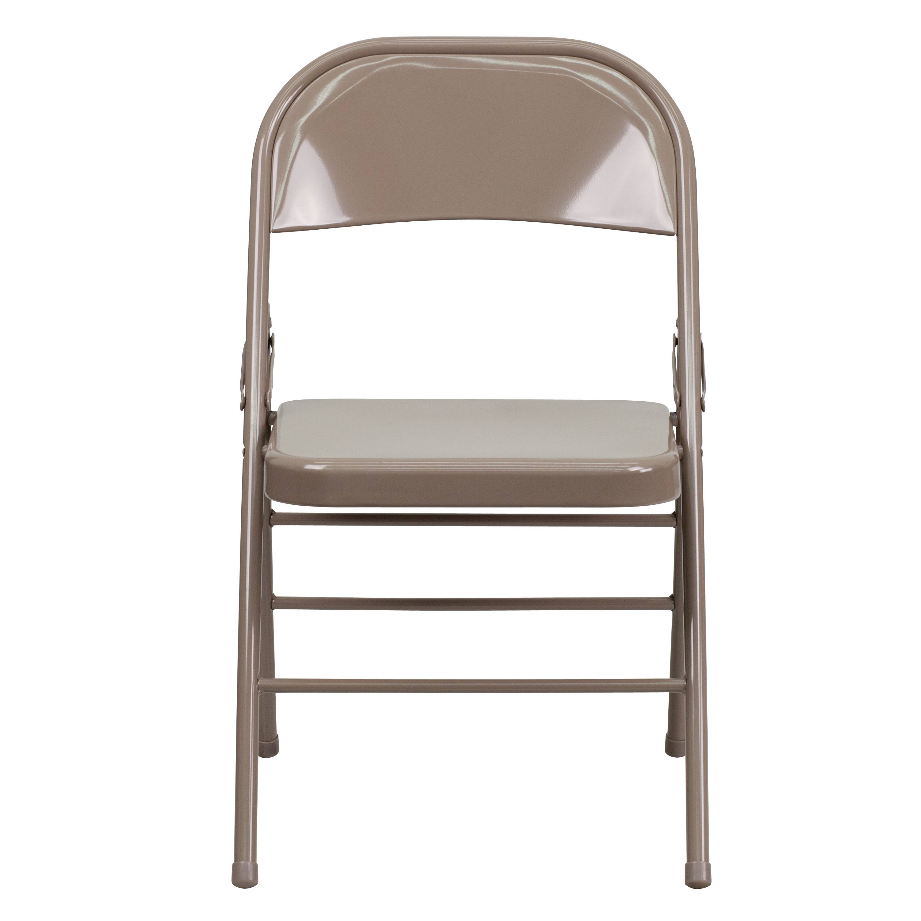 Alt View 8. Emma + Oliver - 2 Pack Home & Office Portable Party Events Steel Metal Folding Chair - Beige.
