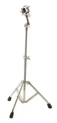 Front. Gibraltar Hardware - Medium Weight Bongo Stand with Elliptical Legs, Adjustable Mounting Clip & Stable Tripod Design for Secure Positioning.