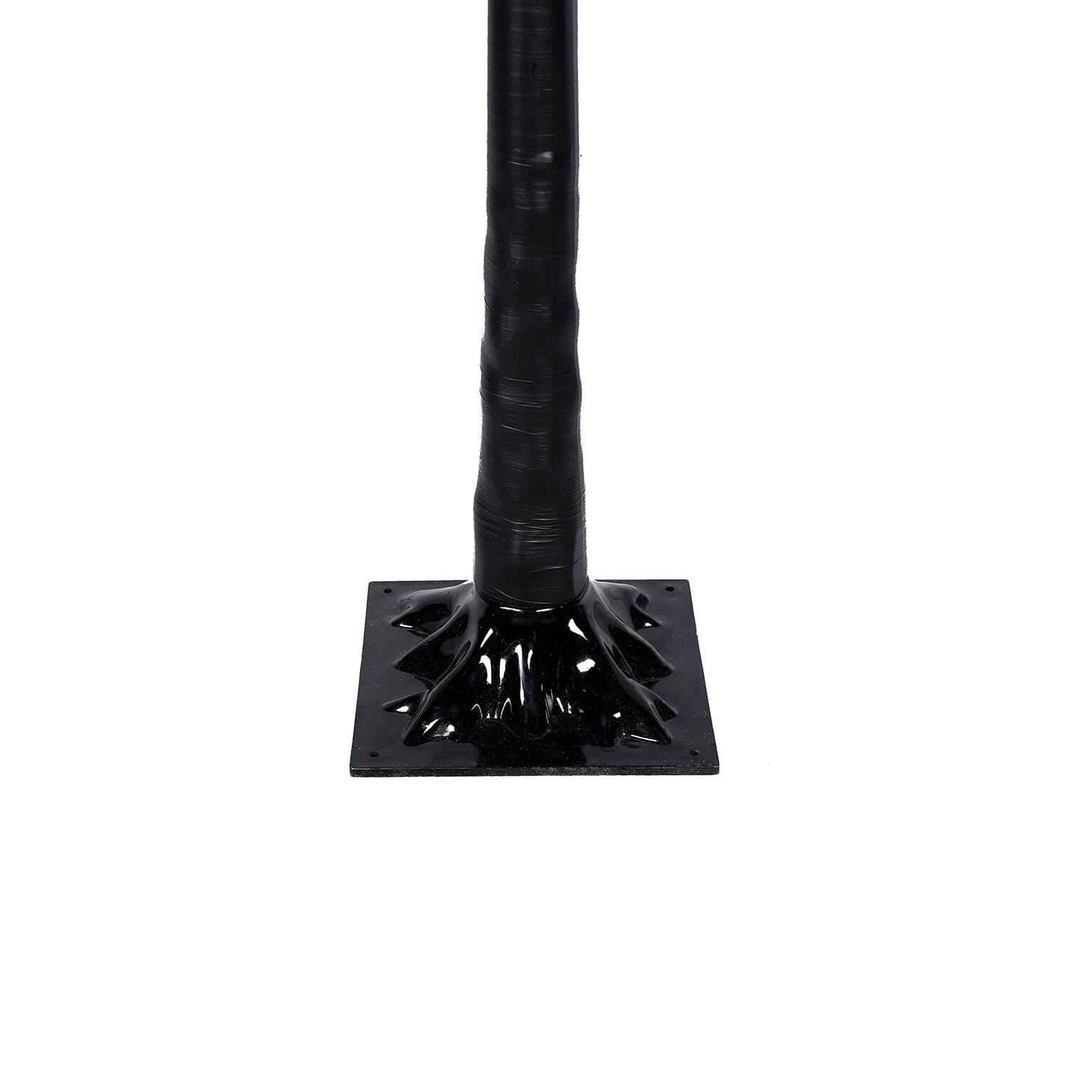 Left. Pefilos - 3 Pack Pre-Lit Christmas Trees, 6ft, 5ft, 4ft Tall, Artificial Xmas Trees with Purple Lights - Black.