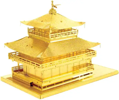 Front. Metal Earth - Metal Earth Gold Kinkaku-ji 3D Metal Model Kit Fascinations - Silver.