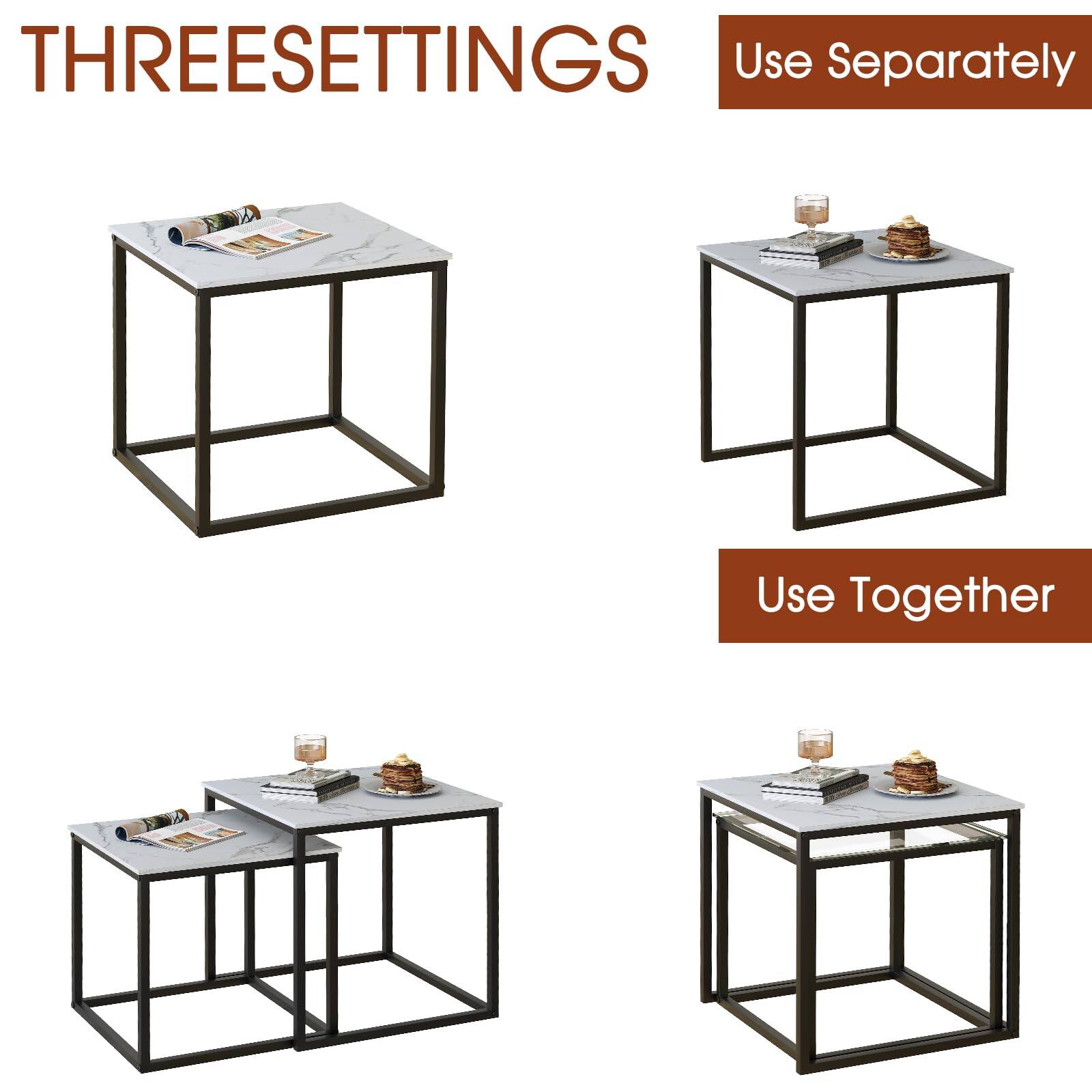THREE SETTINGS

Use Separately

Use Together
