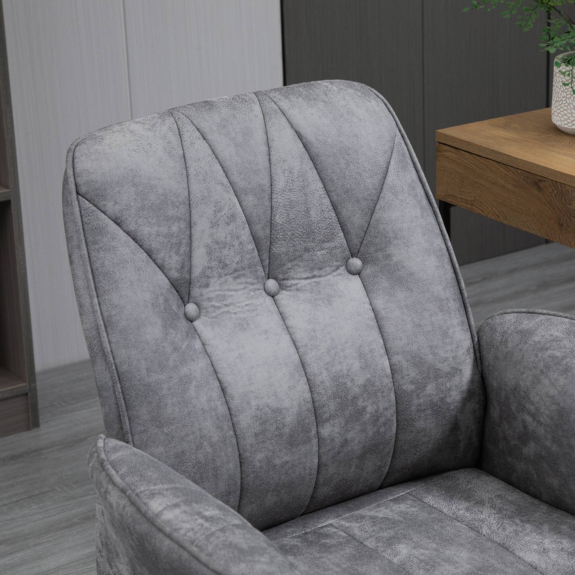 Alt View 4. Vinsetto - Microfiber Office Chair with Tilt Function - gray.