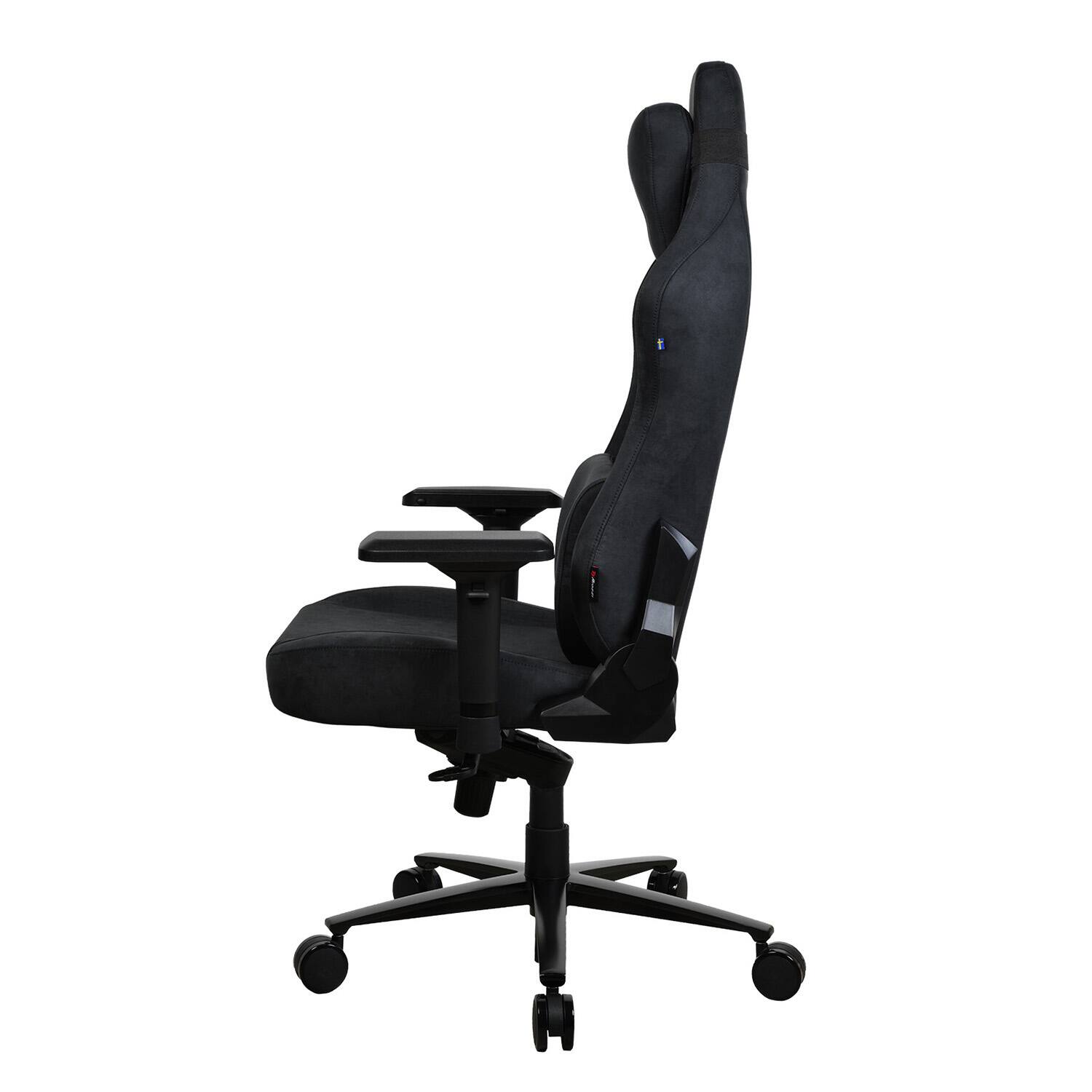 Alt View 11. Arozzi - Vernazza Series Top-Tier Premium XL Supersoft Upholstery Fabric Gaming Chair - Pure Black.