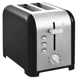 Kenmore - 2-Slice Stainless Steel Toaster, Wide Slot, Bagel/Defrost - Black