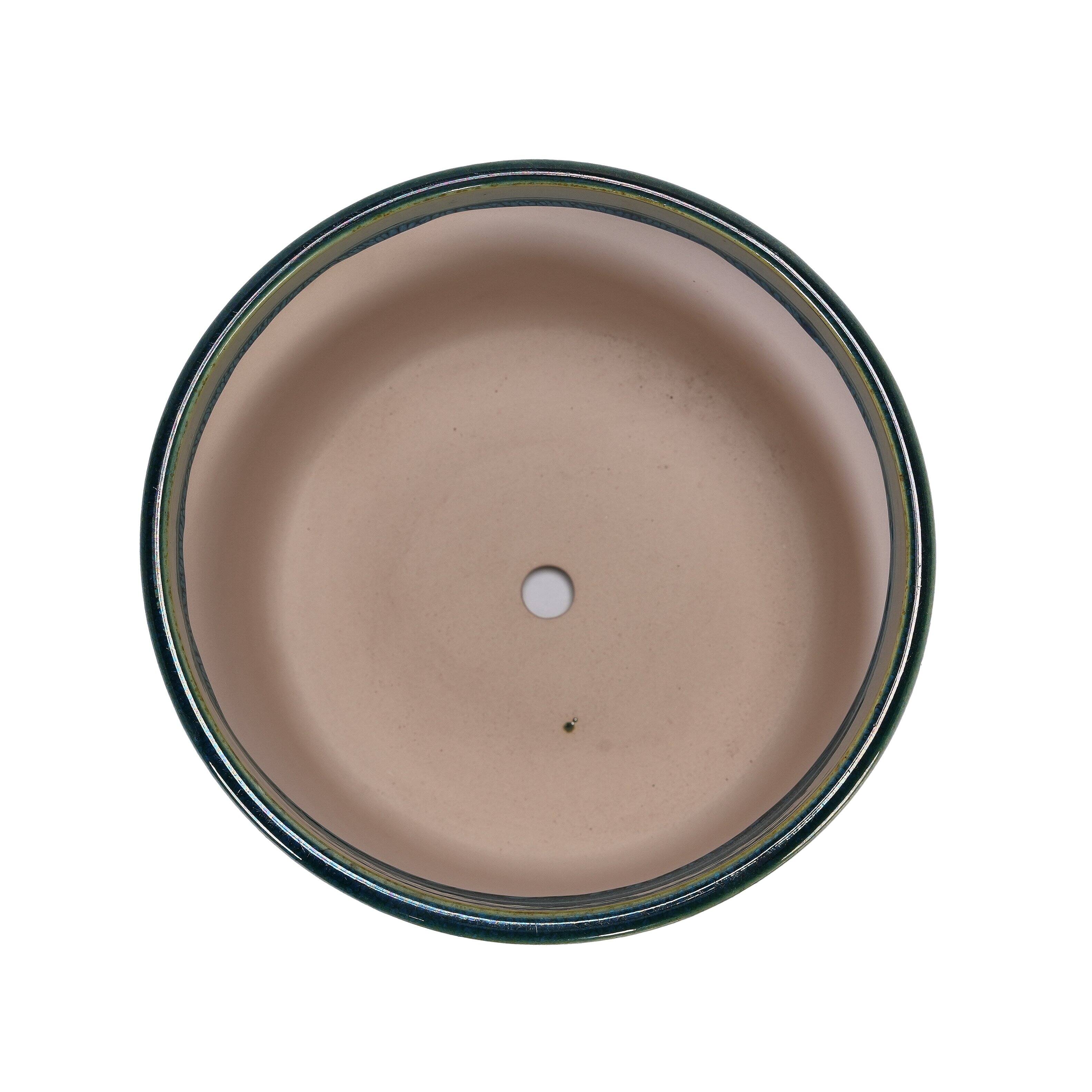 Alt View 7. Loheer - Loheer Ceramic Planter Set Handmade Green Glazed Clay Planters Set of 3 with Drainage Holes for Herbs Succulents.