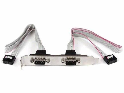 Front. Startech - 2 Port 16in DB9 Serial Port Bracket to 10 Pin Header.