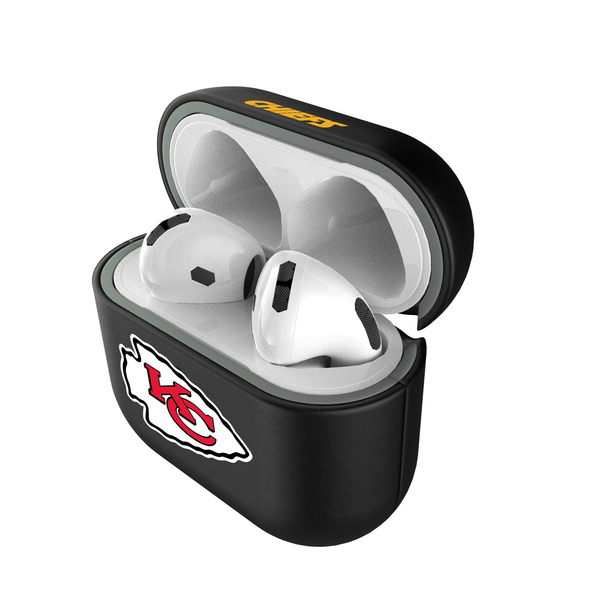 Alt View 3. Keyscaper - Kansas City Chiefs Kansas City Chiefs Insignia AirPods 4th Generation Case Cover - No Size - Black.