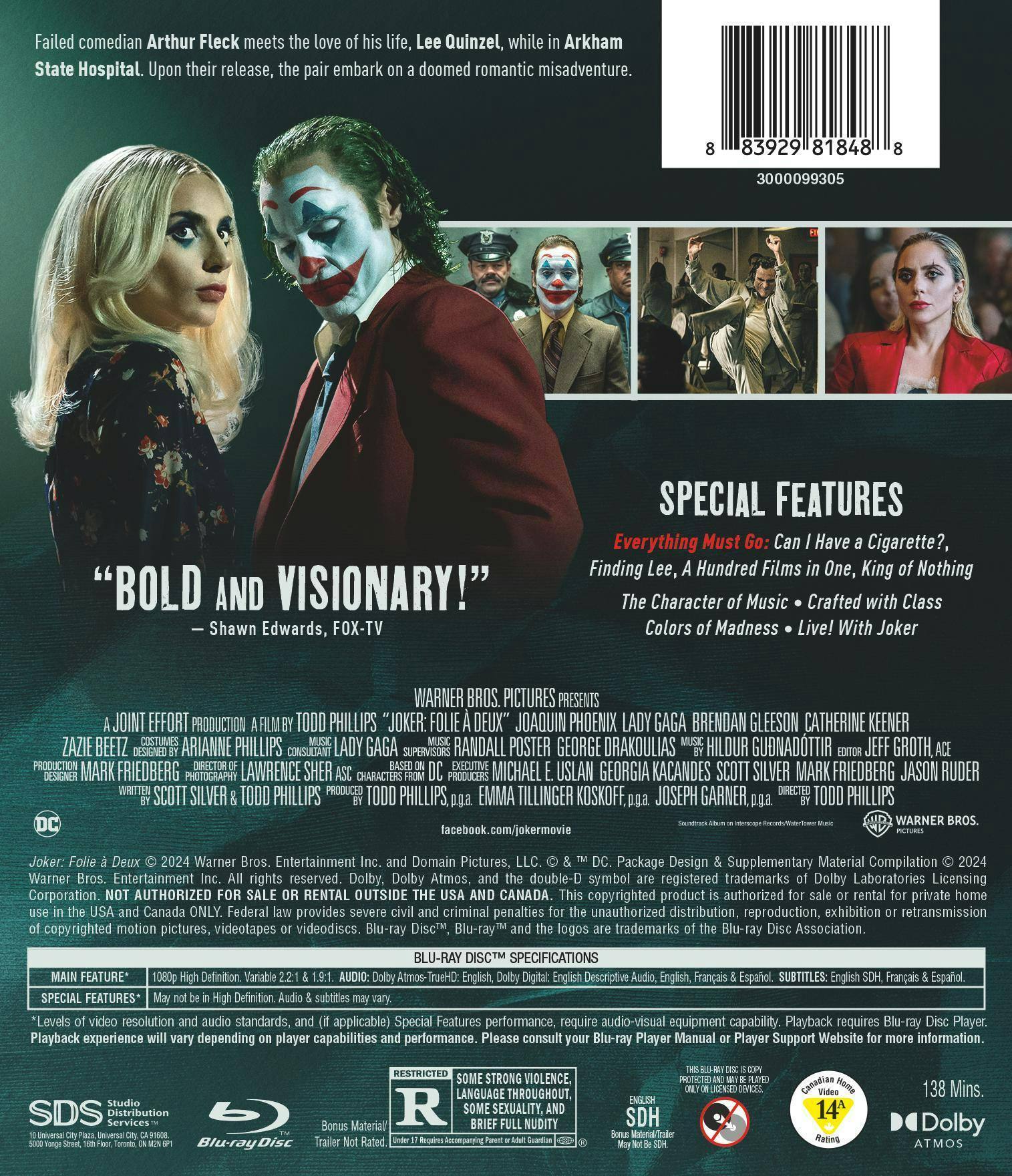 Back. Joker: Folie A Deux [Blu-ray].