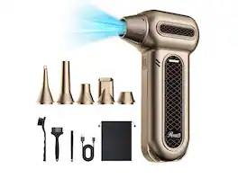 Rosewill - Electric Air Duster 130K RPM Cordless 4-Gear Turbo Fast Charge Inflation Suction for PC Keyboard