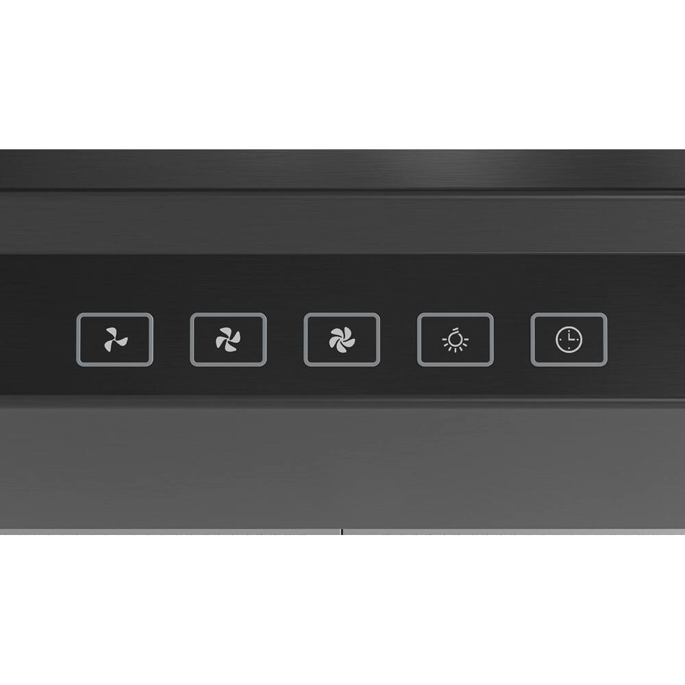 Alt View 7. Broan - Alta 30-Inch 350 MAX Blower CFM 1.5 Sones Black Stainless Range Hood - Stainless Steel.