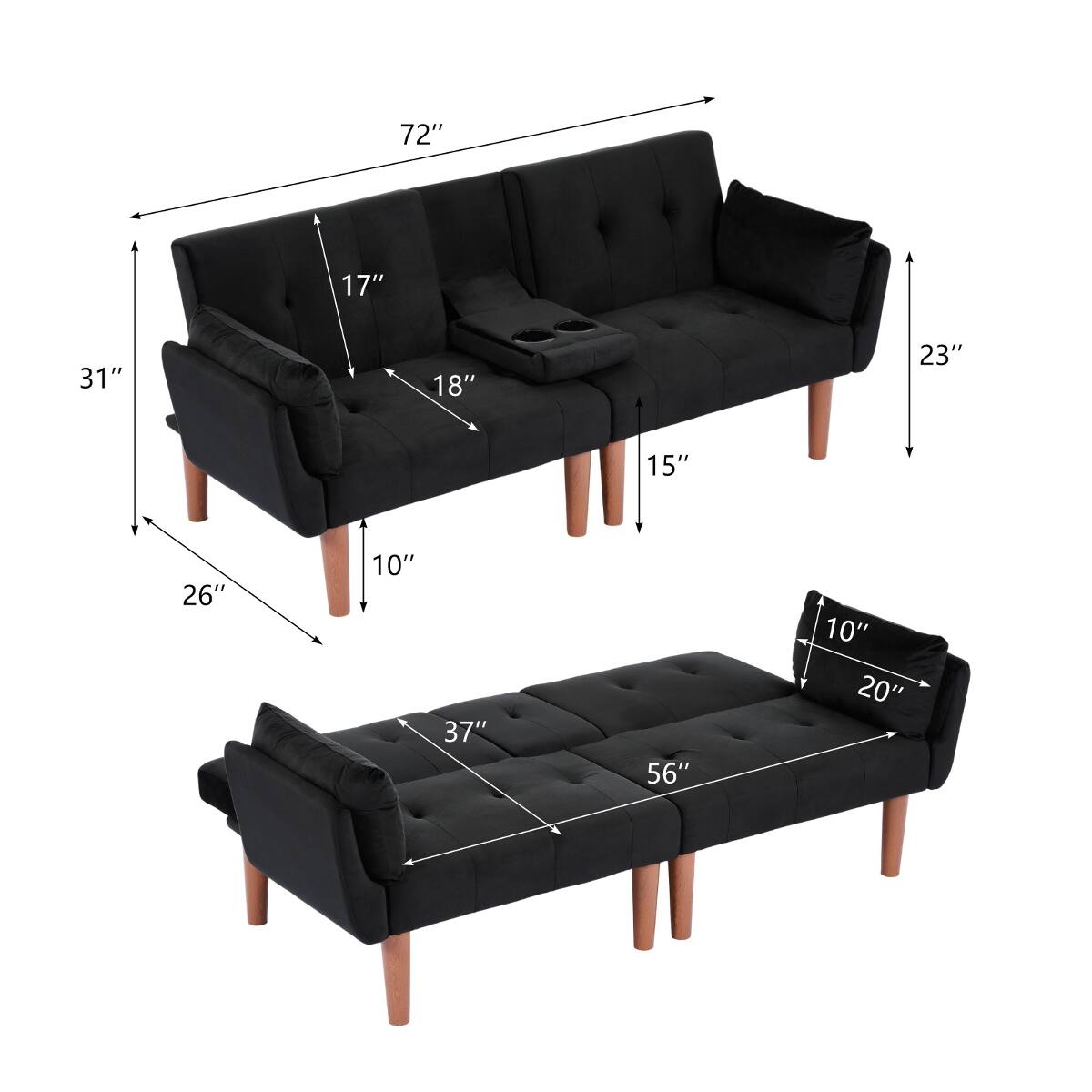 72"  
17"  
31"  
18"  
23"  
15"  
26"  
10"  
37"  
56"  
10" 20"