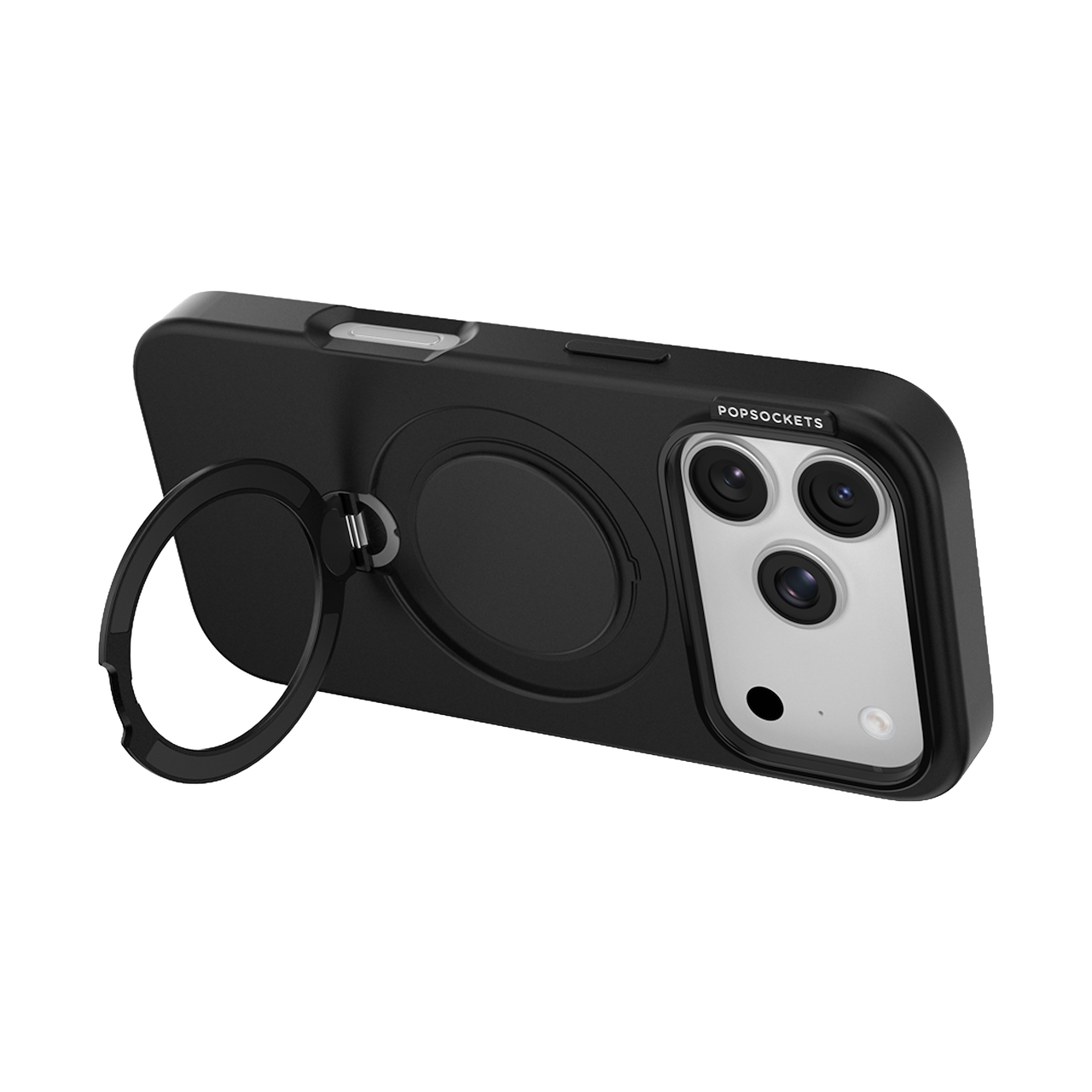 Left. PopSockets - Low Pro Case iPhone 18 Pro/17 Pro - Black.