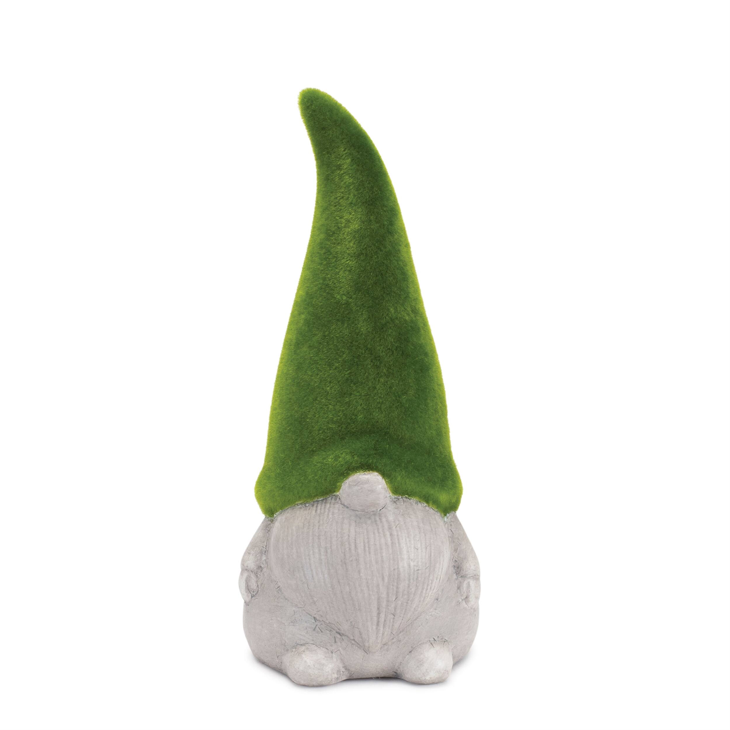 Back. BreeBe - Mossy Terra Cotta Gnome (Set of 2) - Multicolor.