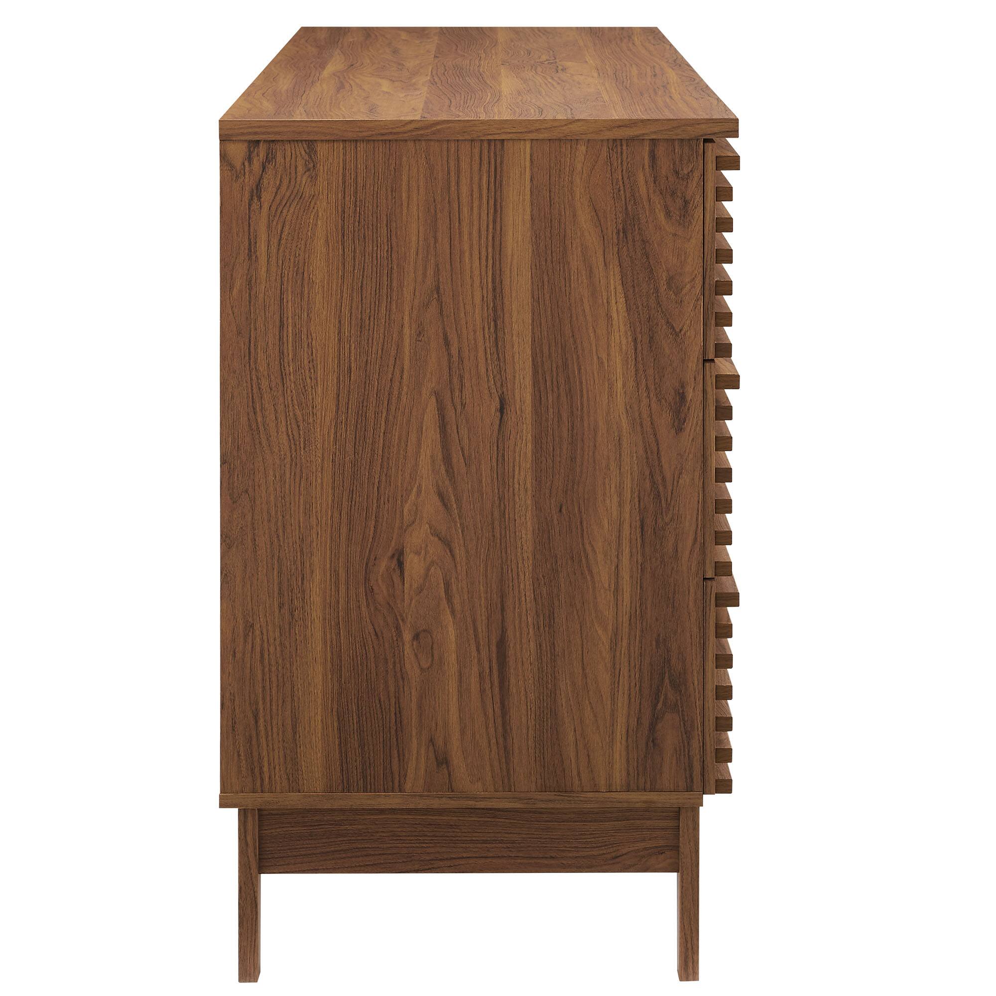 Alt View 2. Modway - Render 63" 6-Drawer Dresser by Modway - Walnut.
