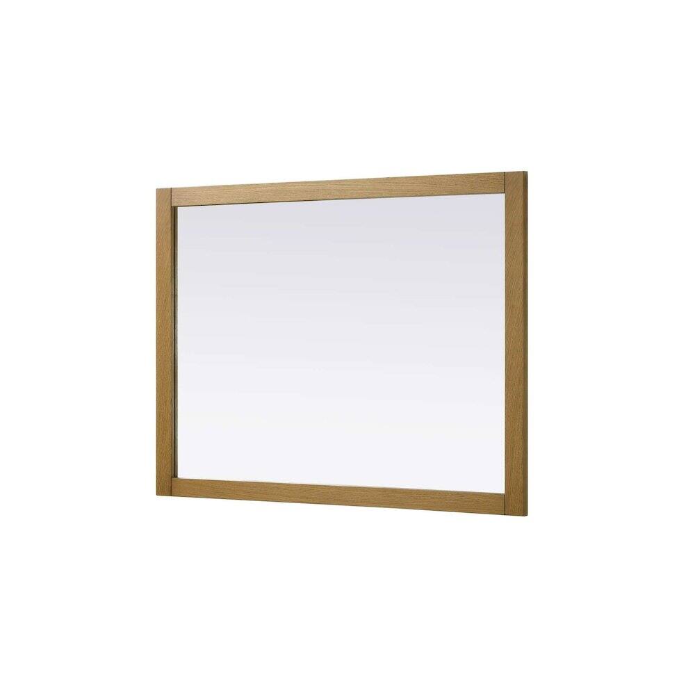 Alt View 1. Elegant Kitchen and Bath - Noah Wooden Rectangle Mirror 48 x 36 in Honey Teak - Honey Teak.