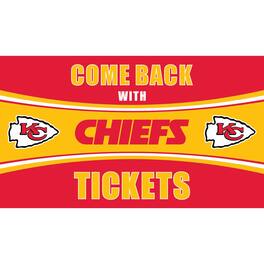 Evergreen Enterprises - Kansas City Chiefs 28" x 16" Come Back With Tickets Door Mat - Multicolor