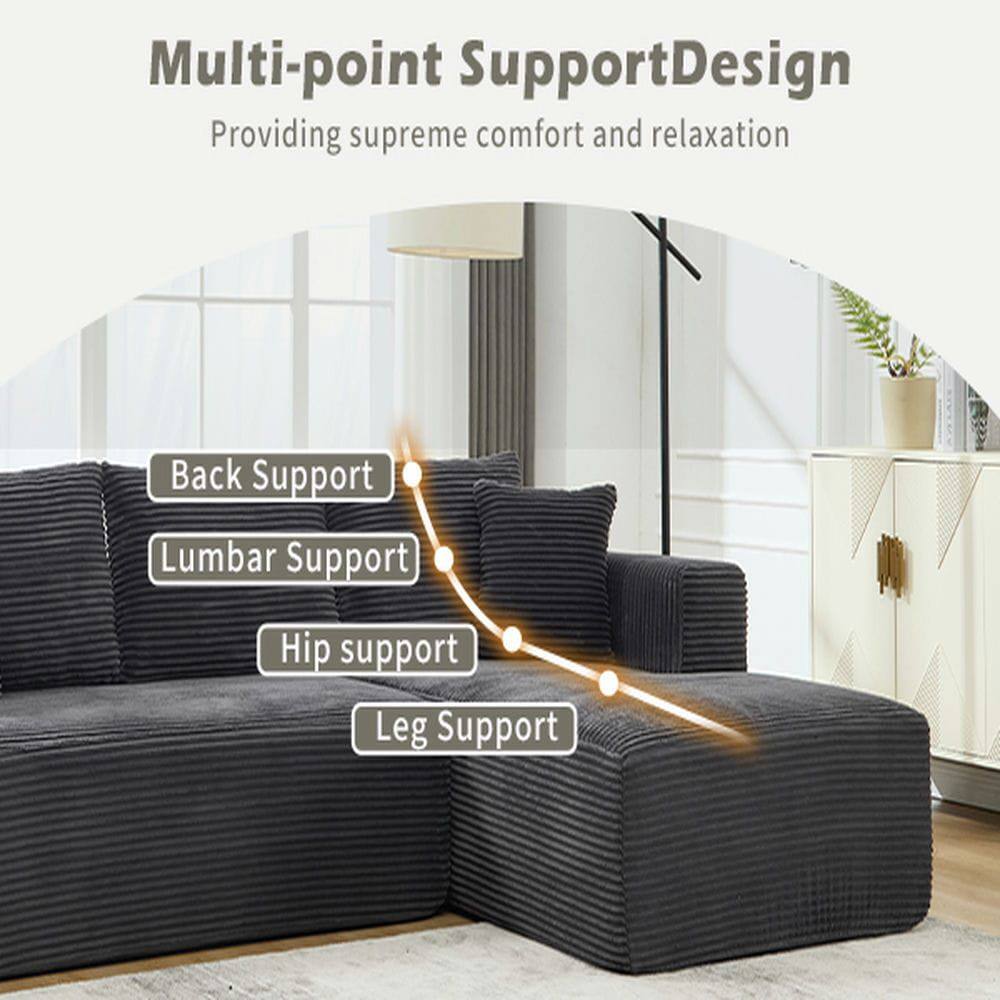 Multi-point Support Design  
Providing supreme comfort and relaxation  

- Back Support  
- Lumbar Support  
- Hip Support  
- Leg Support