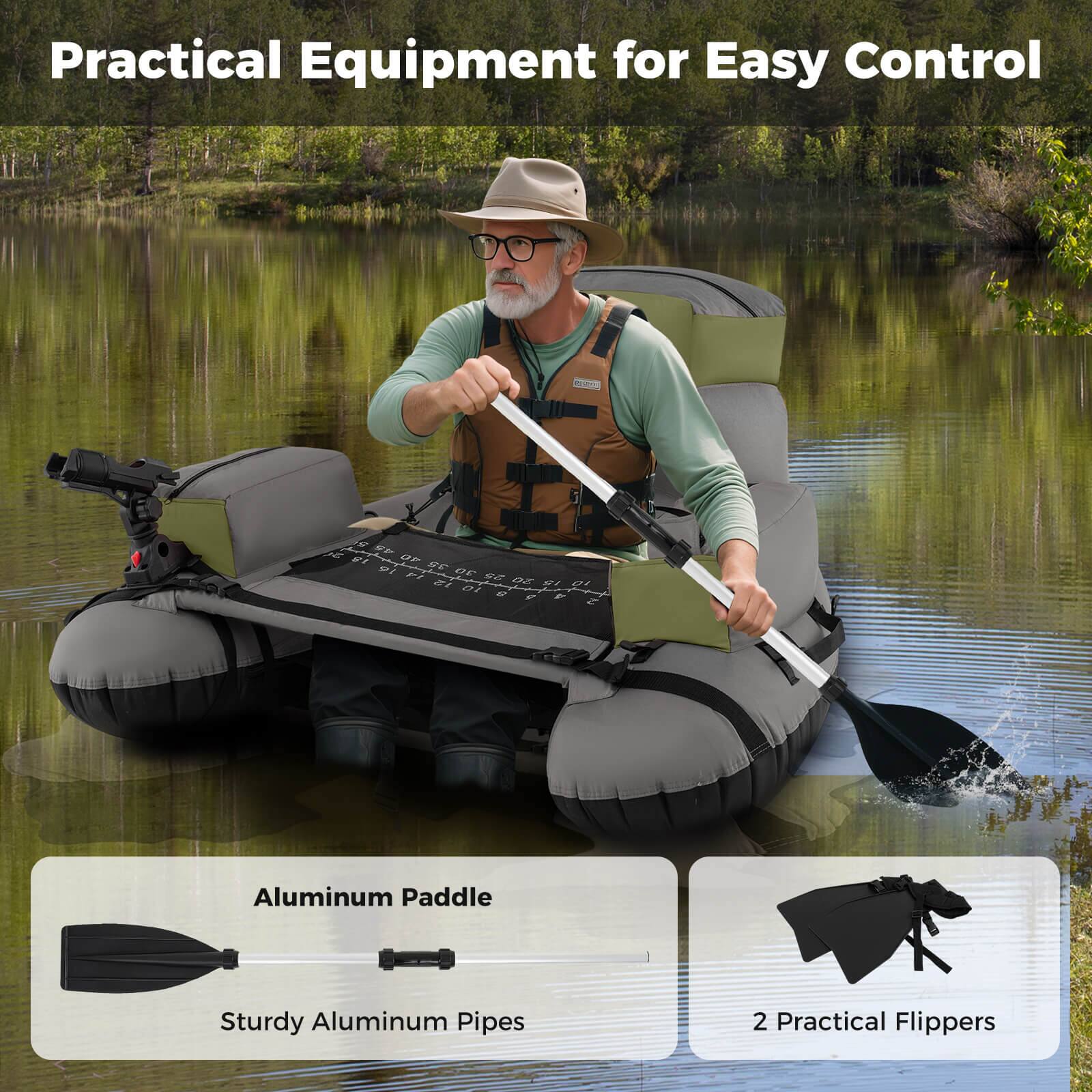 Practical Equipment for Easy Control

- Aluminum Paddle
- Sturdy Aluminum Pipes
- 2 Practical Flippers