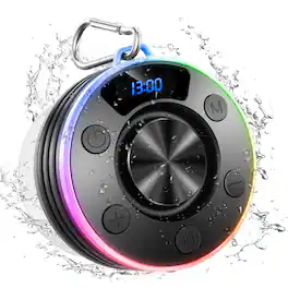 Dazzed Corner - Bluetooth Speaker, Waterproof Speakers Bluetooth Wireless with RGB Light - Black