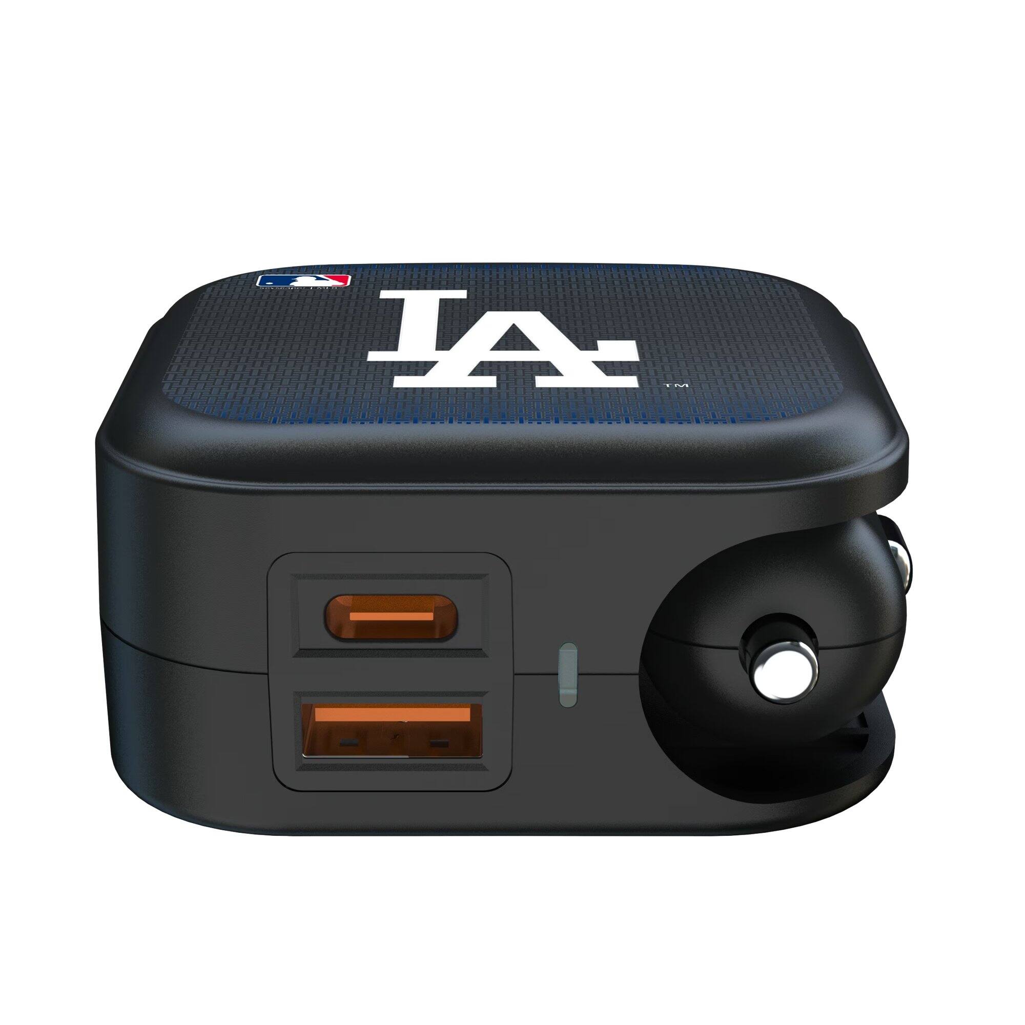 Alt View 1. Keyscaper - Los Angeles Dodgers 2-in-1 USB A/C Charger - Black.